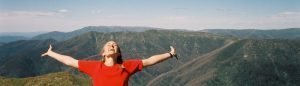 How hiking makes me feel! (Top of Mt Feathertop, Victorian High Country, Australia).
