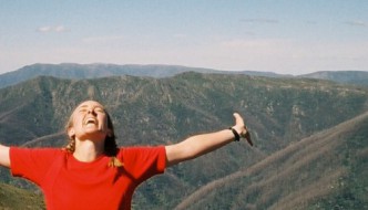 How hiking makes me feel! (Top of Mt Feathertop, Victorian High Country, Australia).