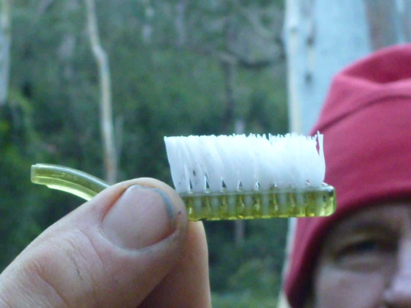 Tim and his weight reduced toothbrush