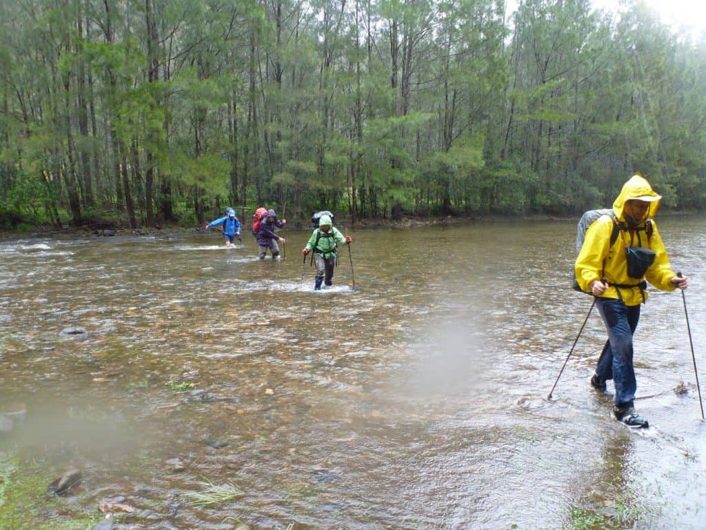 dealing with wet feet hiking