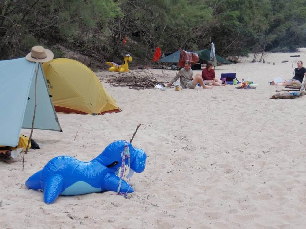 Various shelters on the Colo River, NSW. Walrus optional for floating down river!