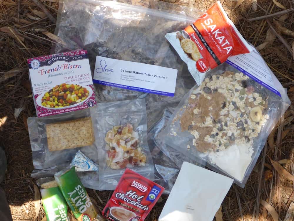 3 day outlet backpacking food list