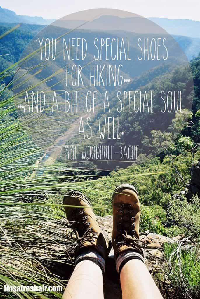 Special Shoes Hiking Quote