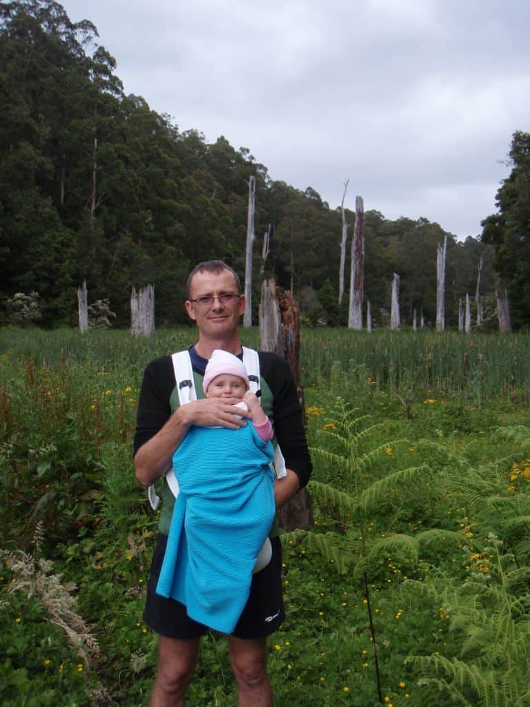 Hiking Great Ocean Rd with Hannah at 6 months old! [Pic: Linda Anderson]