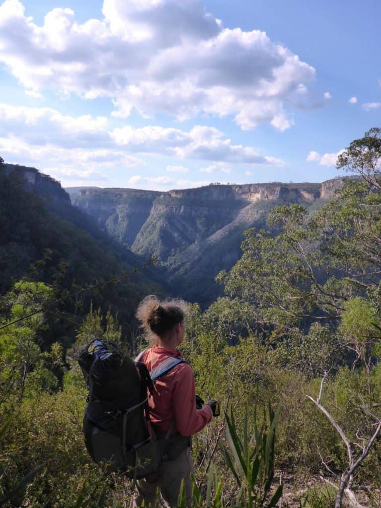 Looking down Ettrema Gorge