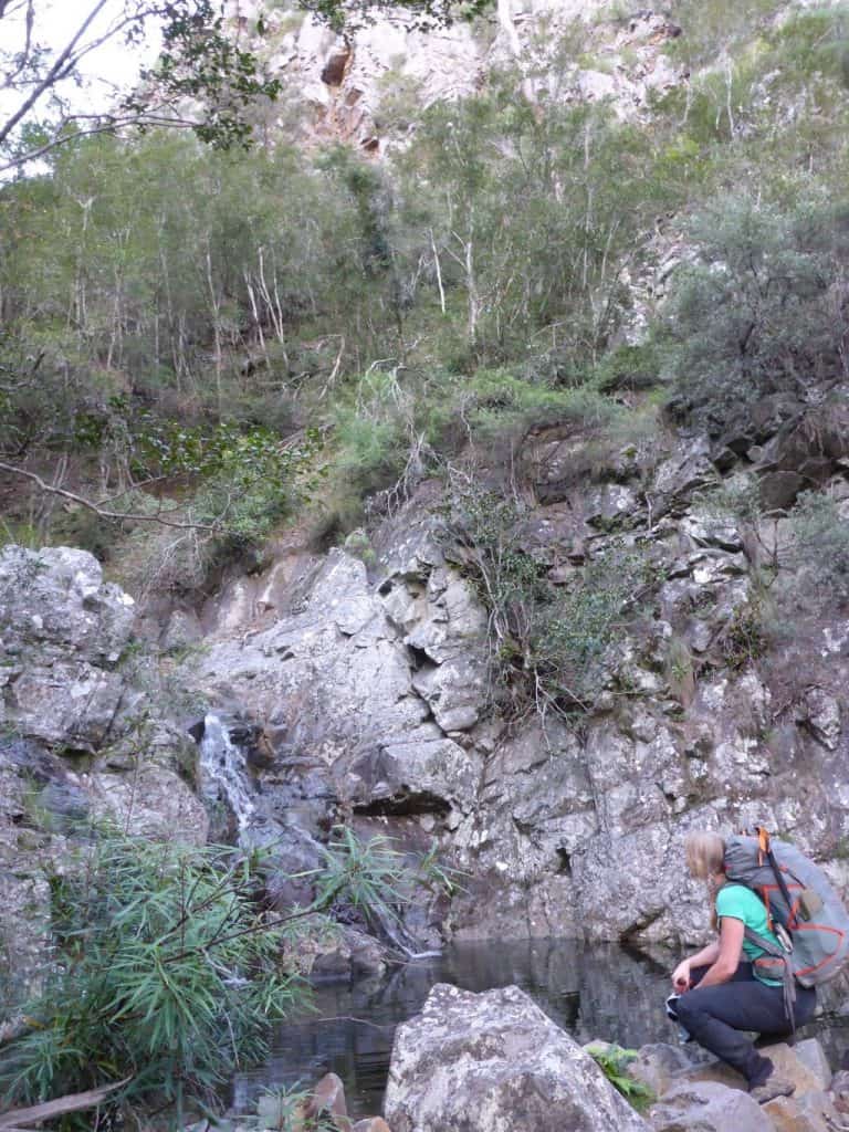 Small falls on side creek, Ettrema Gorge