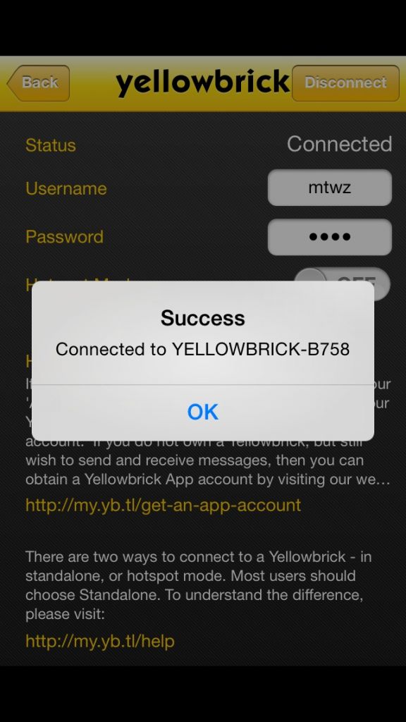Happiness is ... working out how to pair the Yellowbrick with my iPhone!