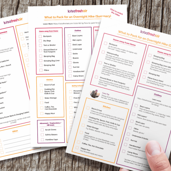 FREE Overnight Hike Packing Checklist
