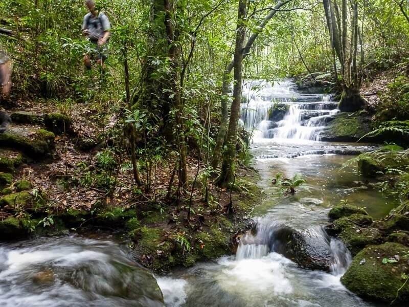 hiker walks beside cascades, What to do if lost hiking