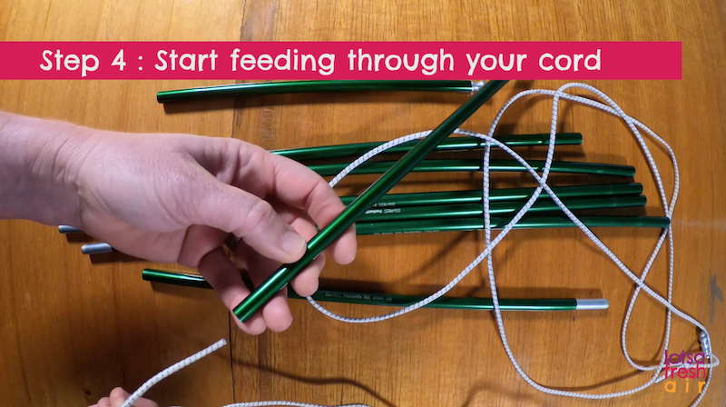 replacing shock cord in tent poles