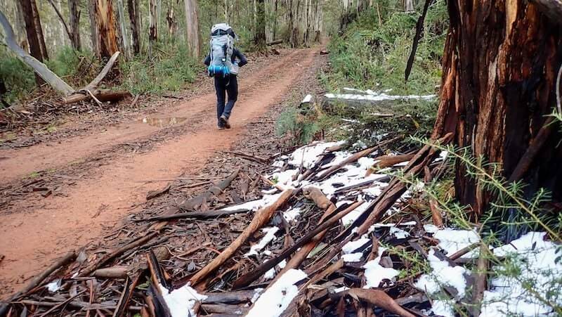 female hiker hume and hovell track australia