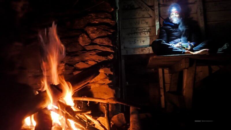 Buddong Hut fireplace Hume and Hovell Track