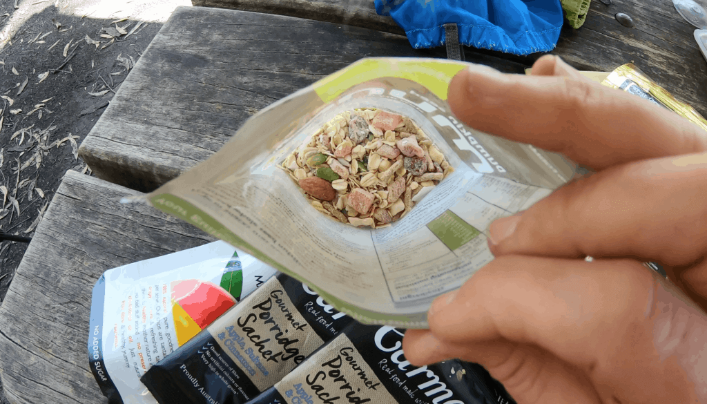 muesli in a ziploc bag as hiking breakfast