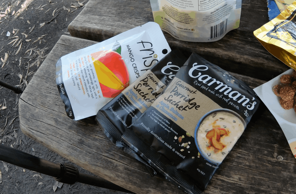 porridge sachets for hiking food