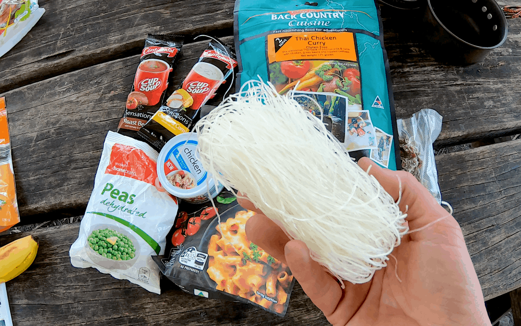 Noodles for hiking food