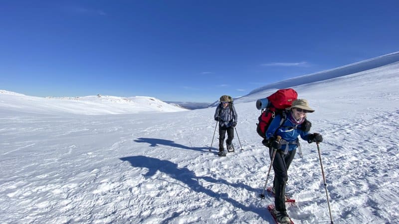 snow shoeing