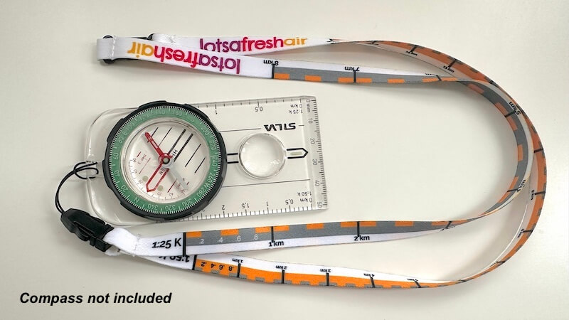 Compass Lanyard with Scale Rulers