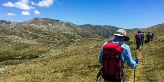 Walking in the Snowy Mountains